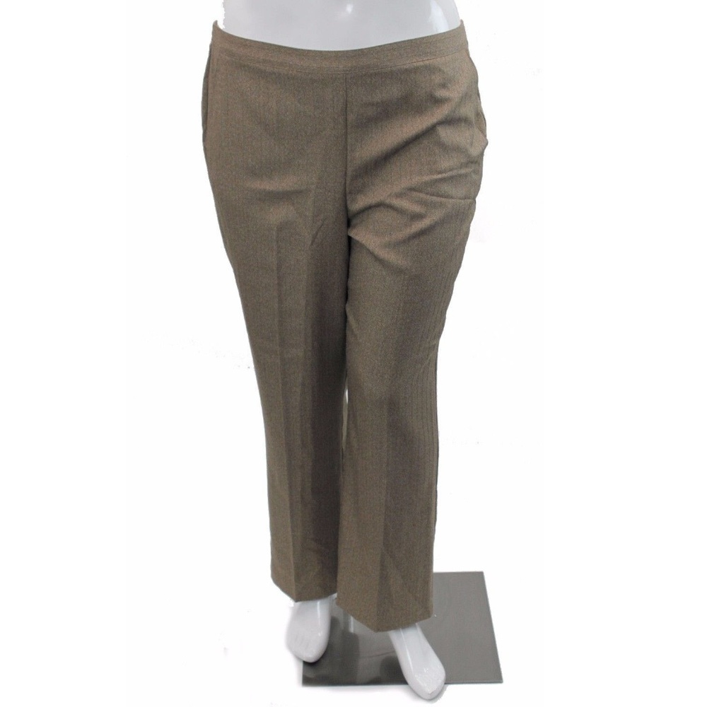 Alfred Dunner Pull-On Straight-Leg Pinstripe Pants